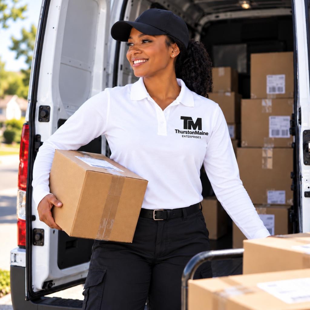 ThurstonMaine delivery professional handling cargo